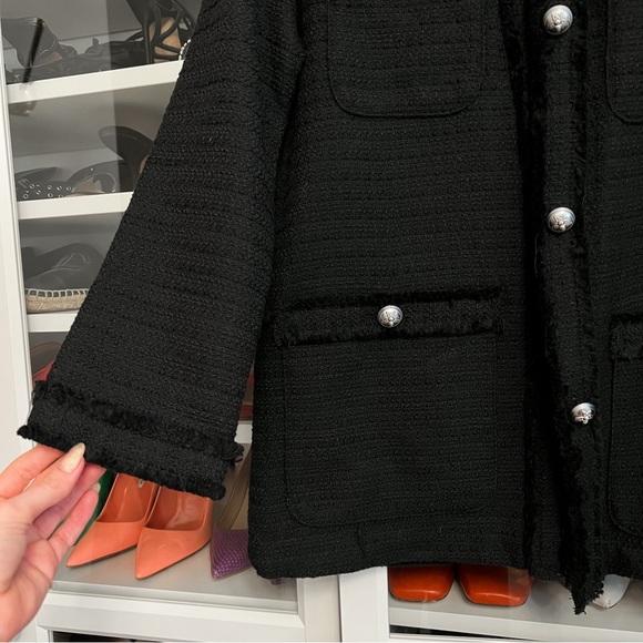 NWOT✨ H&M Black Textured-Weave Jacket - Picture 4 of 10